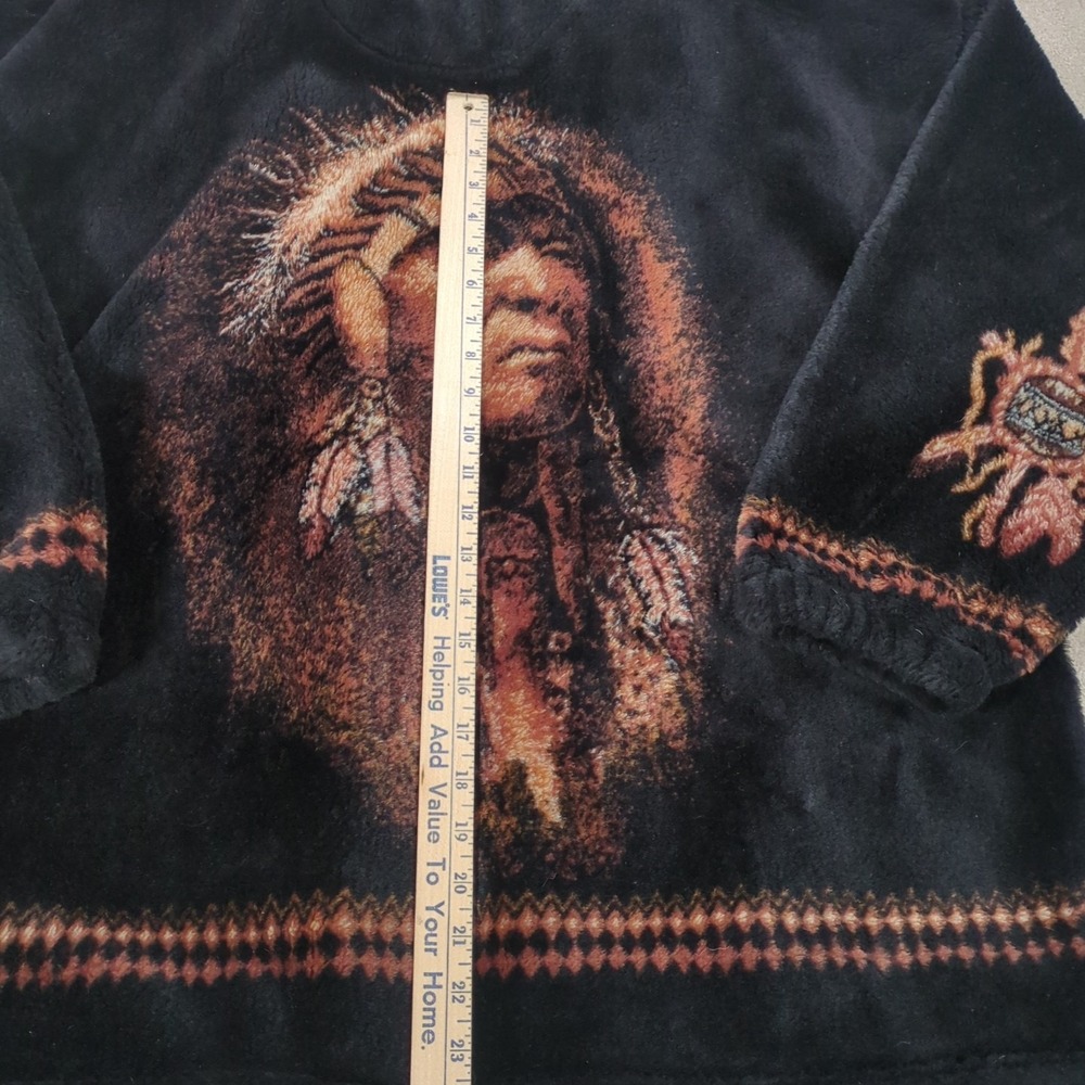 Bear Ridge Outfitters Native American Chief Plush Fleece Jacket Full Zip Parka - Picture 16 of 16